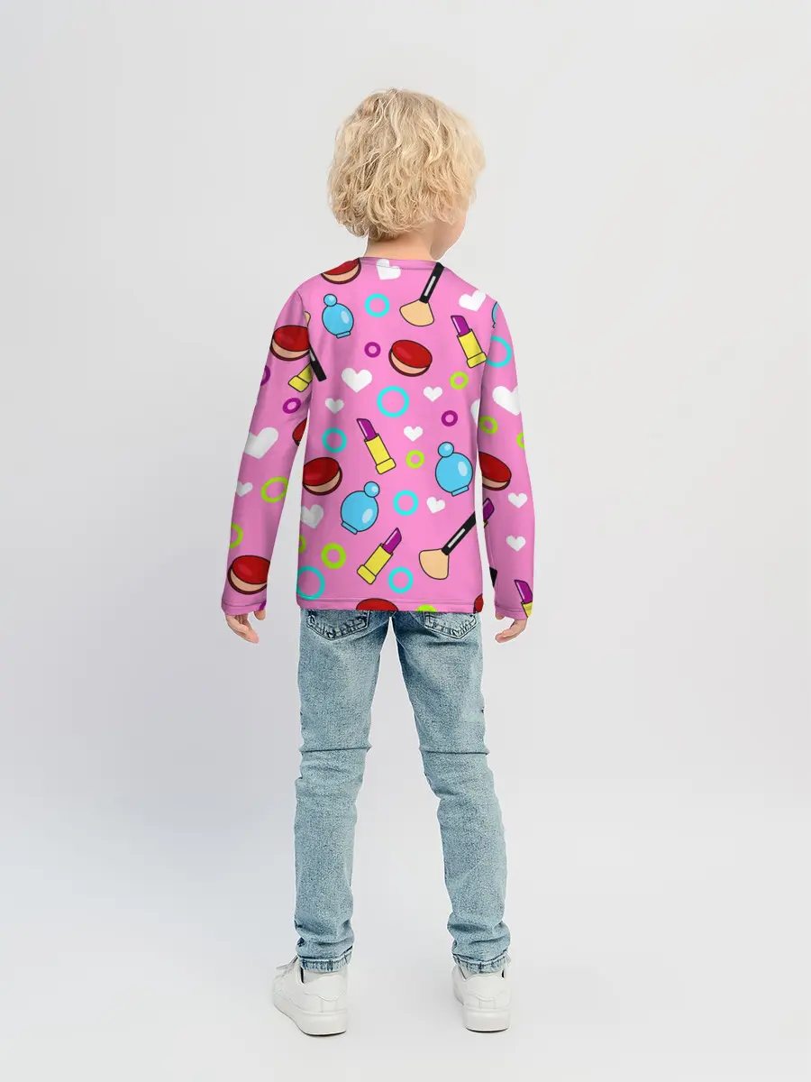 Детский лонгслив / кролик и косметика