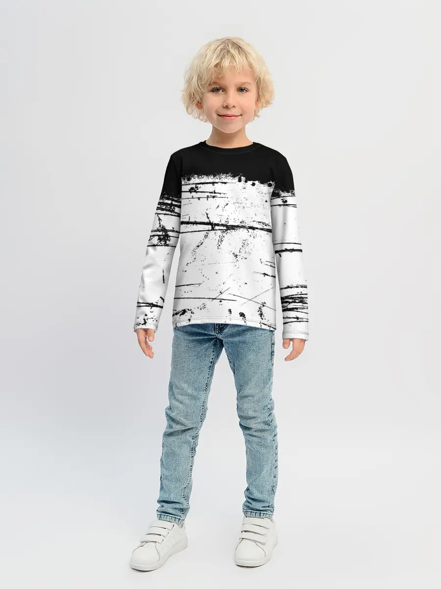 Детский лонгслив / ИСПАЧКАННЫЙ КРАСКОЙ