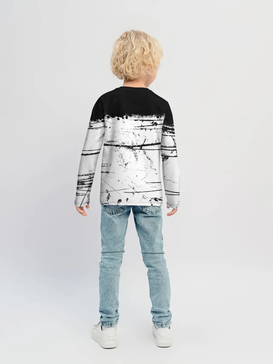 Детский лонгслив / ИСПАЧКАННЫЙ КРАСКОЙ