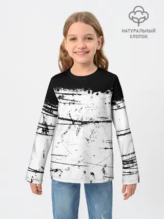 Детский лонгслив / ИСПАЧКАННЫЙ КРАСКОЙ