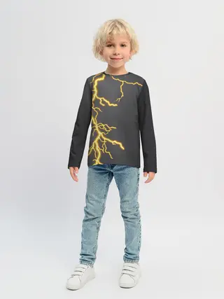 Детский лонгслив / Яркая молния