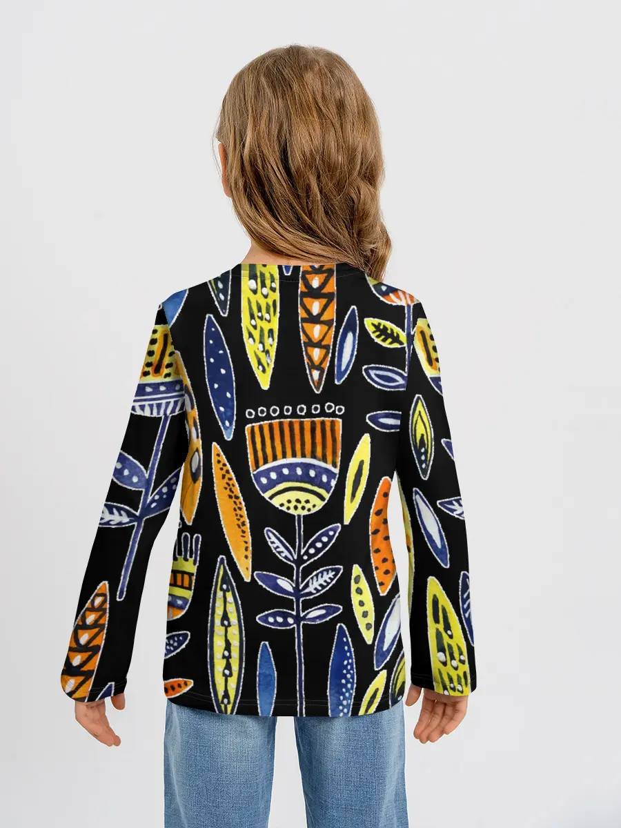 Детский лонгслив / вечные цветы фараона