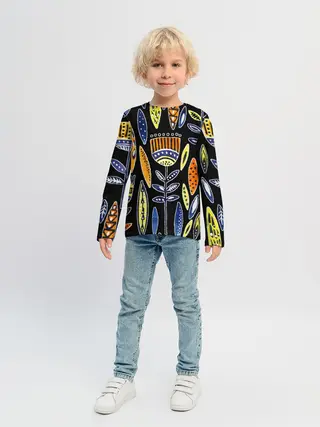 Детский лонгслив / вечные цветы фараона