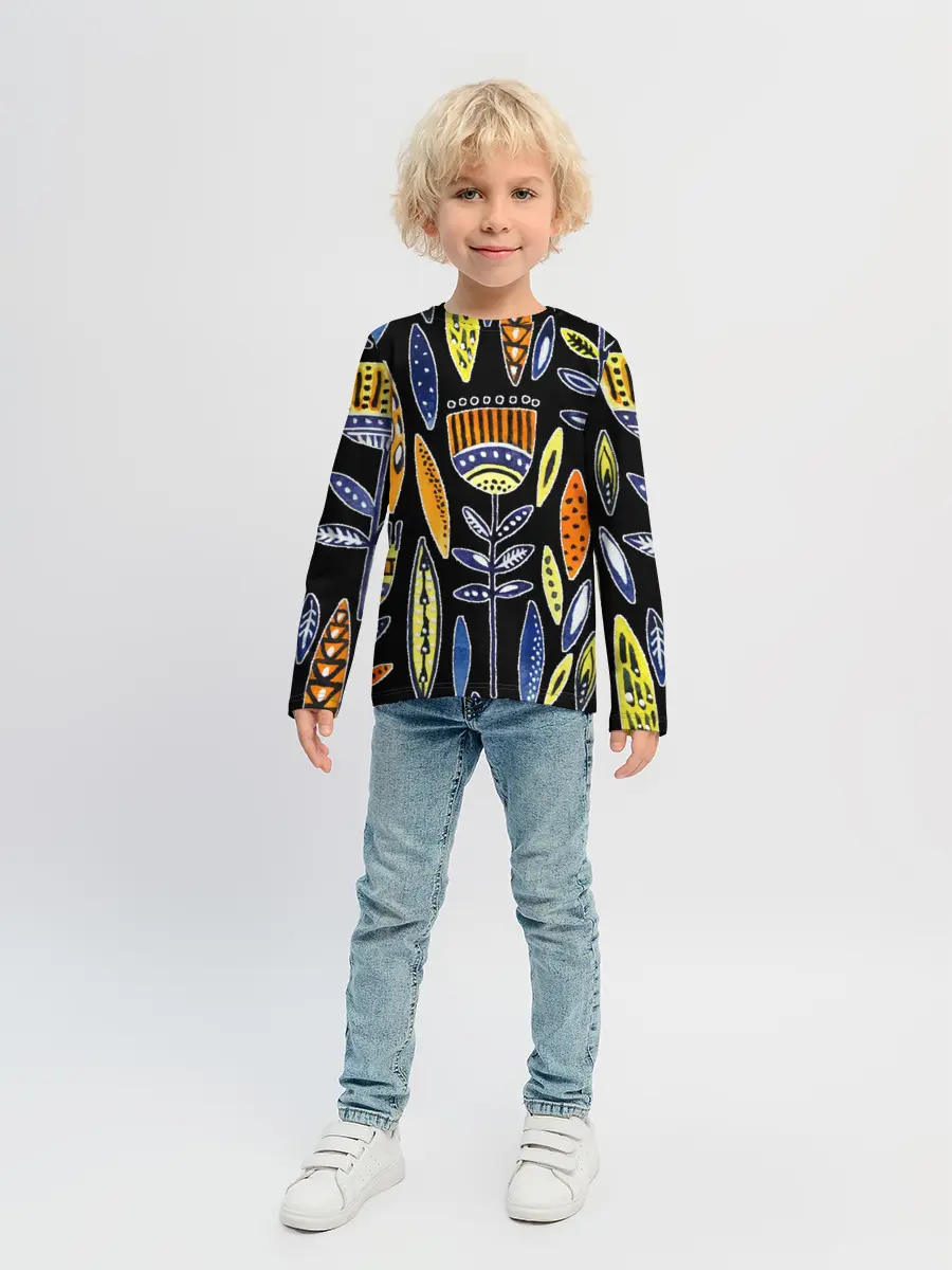 Детский лонгслив / цветы фараона