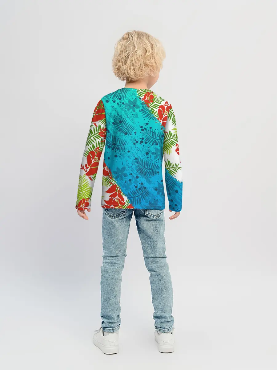 Детский лонгслив / ЛЕТНИЕ КРАСКИ | ТРОПИКИ / SUMMER / МОРЕ
