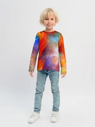 Детский лонгслив / Сине-желтое небо