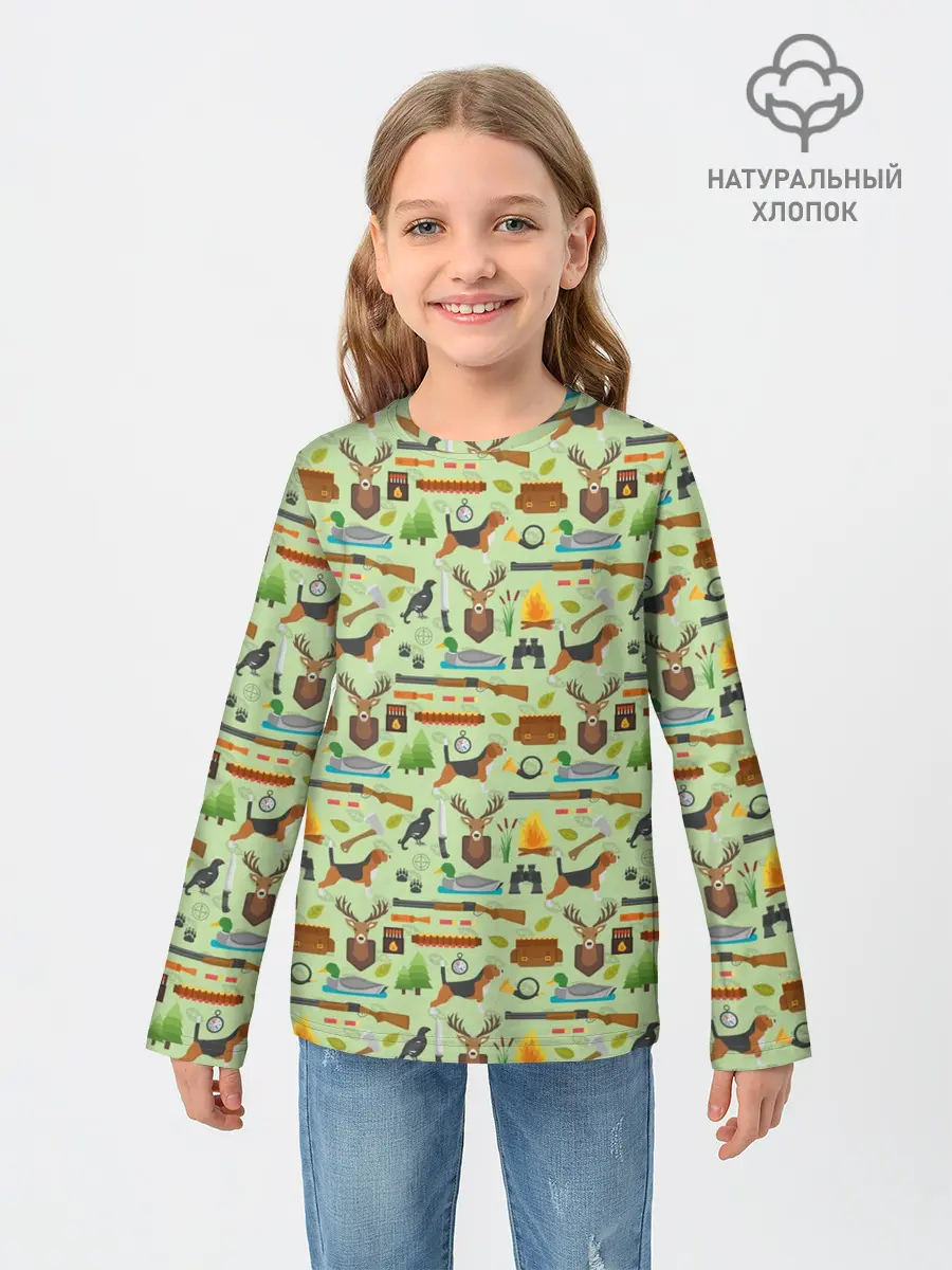 Детский лонгслив / Охота