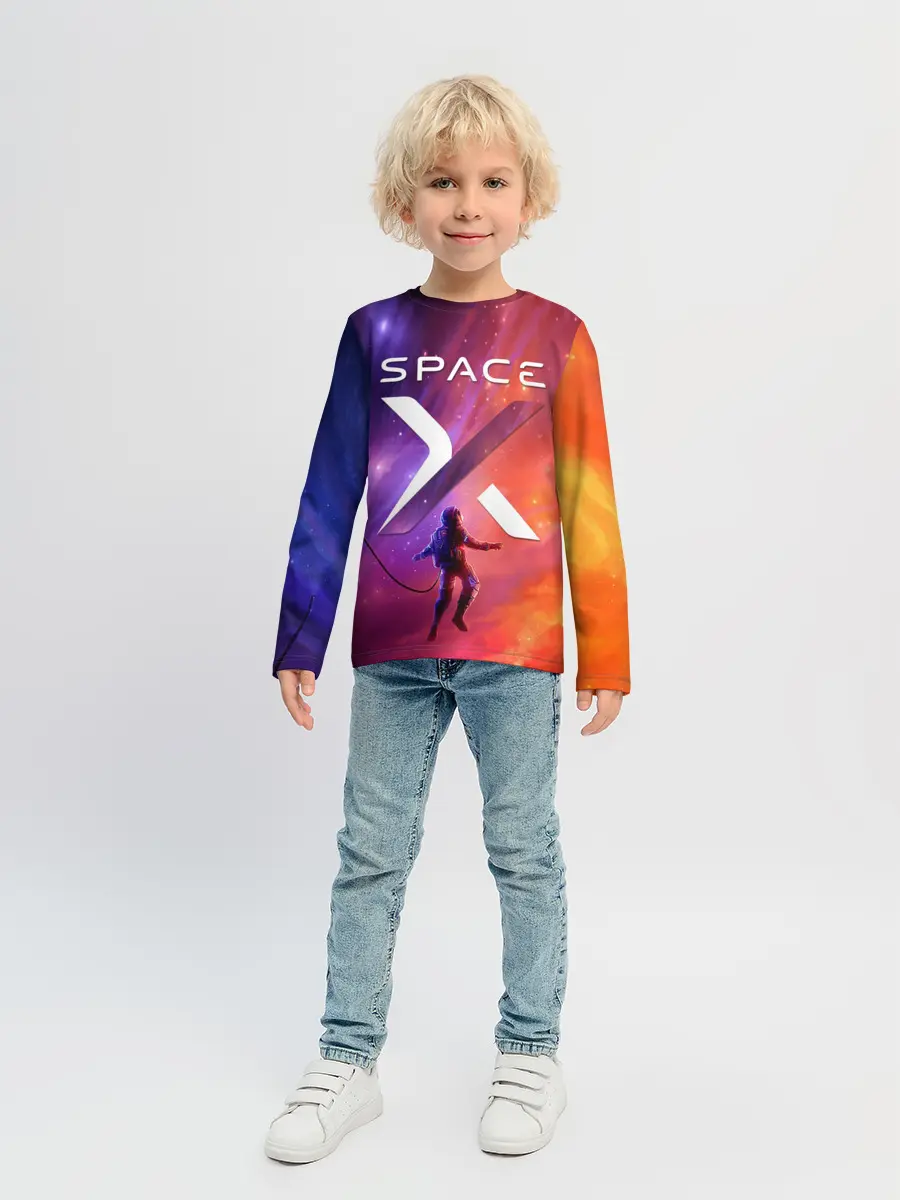 Детский лонгслив / Space X