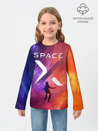 Детский лонгслив / Space X
