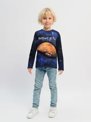 Детский лонгслив / Space X