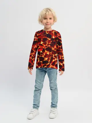 Детский лонгслив / КАМНИ В МАГМЕ | ROCKS IN MAGMA