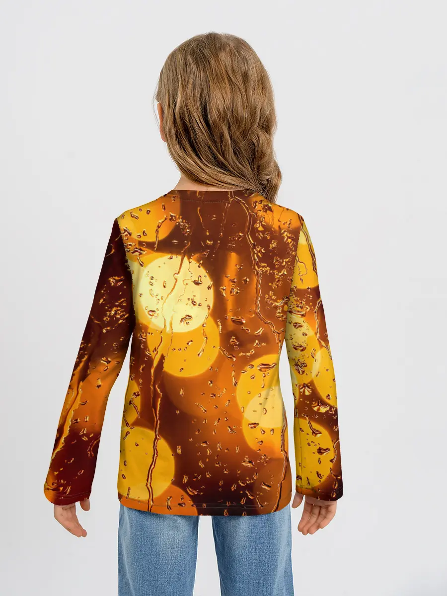 Детский лонгслив / Дождик золотой