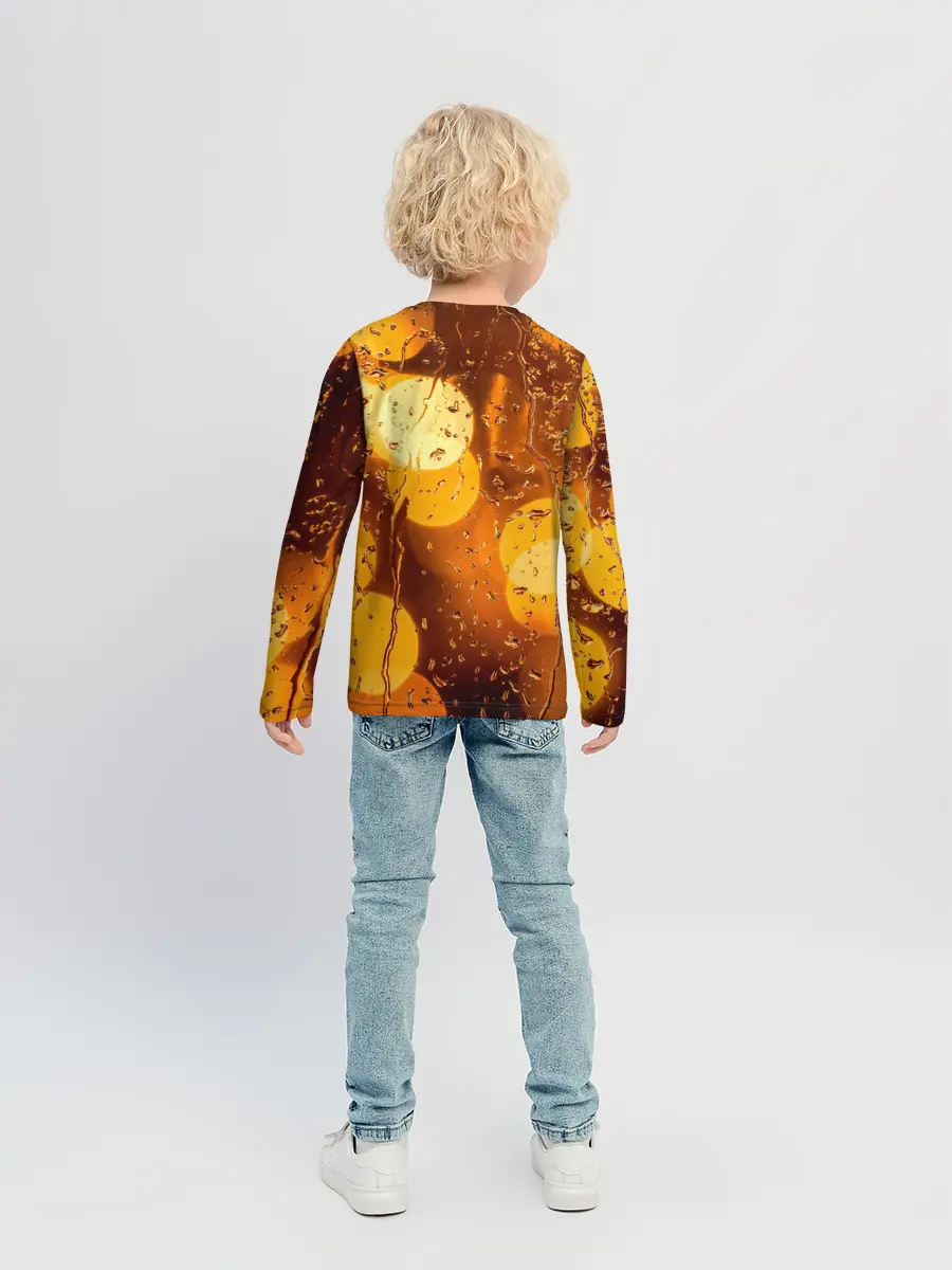 Детский лонгслив / Дождик золотой
