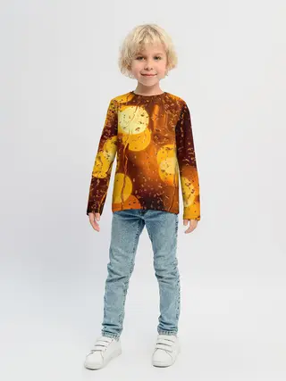 Детский лонгслив / Дождик золотой
