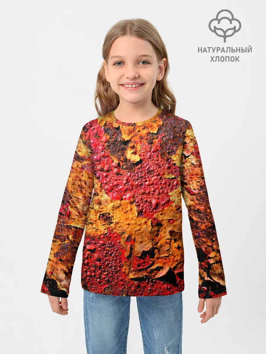 Детский лонгслив / Живопись коррозии металла