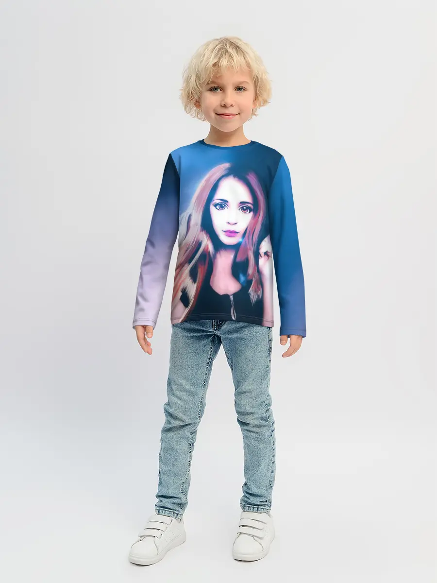 Детский лонгслив / Девушка с большими глазами