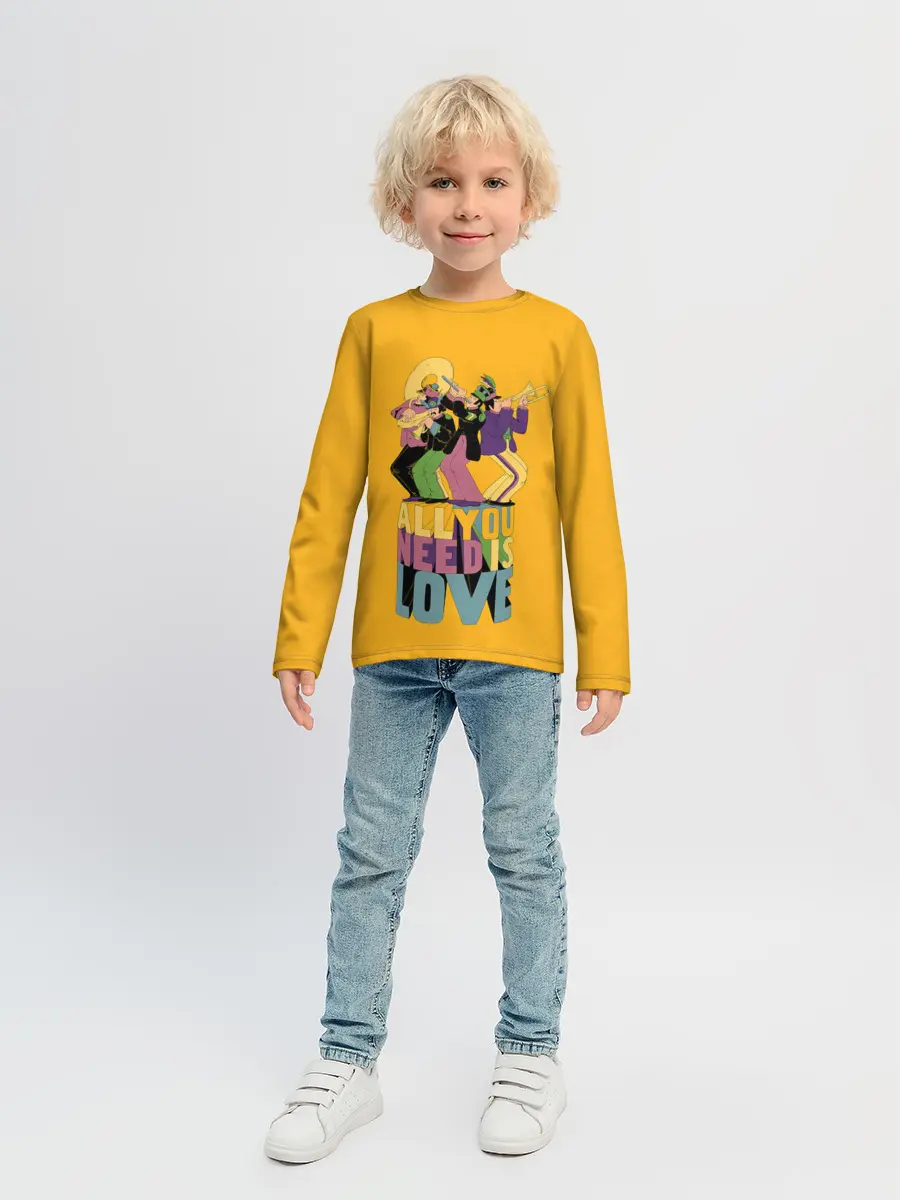 Детский лонгслив / Всё что тебе нужно это любовь