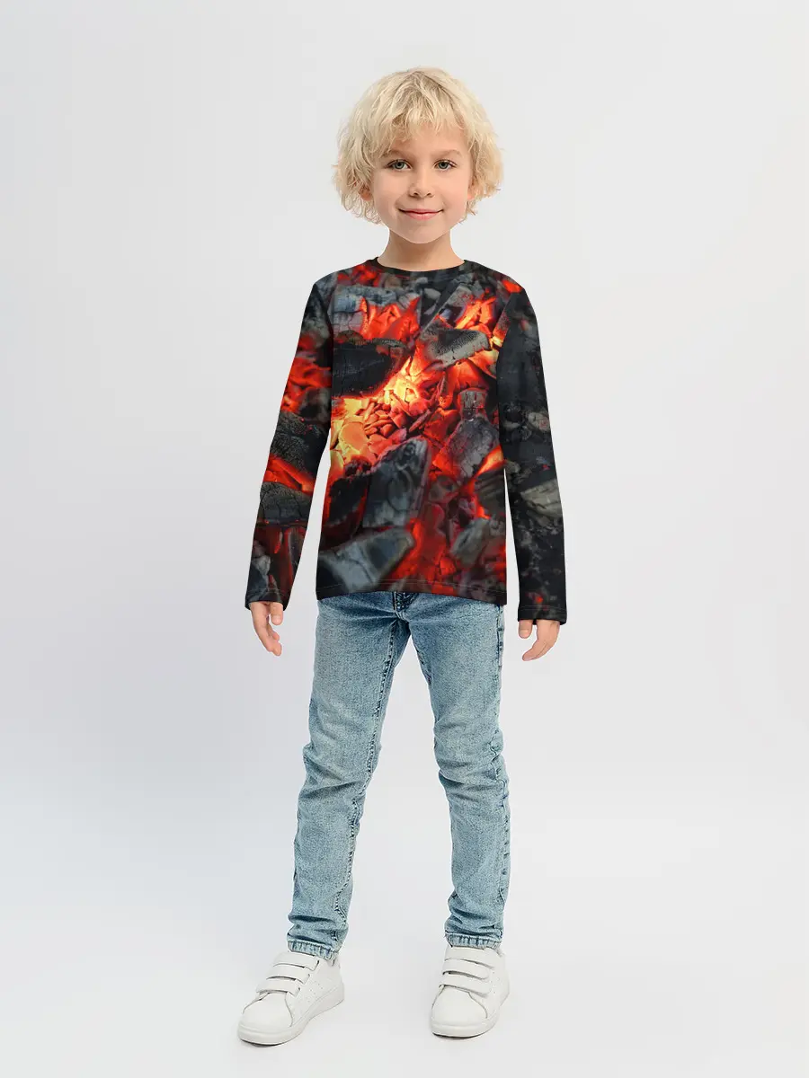 Детский лонгслив / Древесные угли