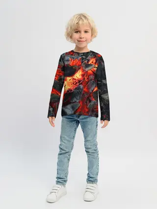Детский лонгслив / Древесные угли