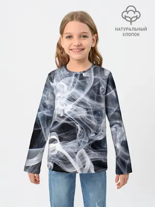 Детский лонгслив / Графика дыма