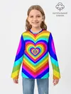 Детский лонгслив / Цветные сердца | Colored hearts