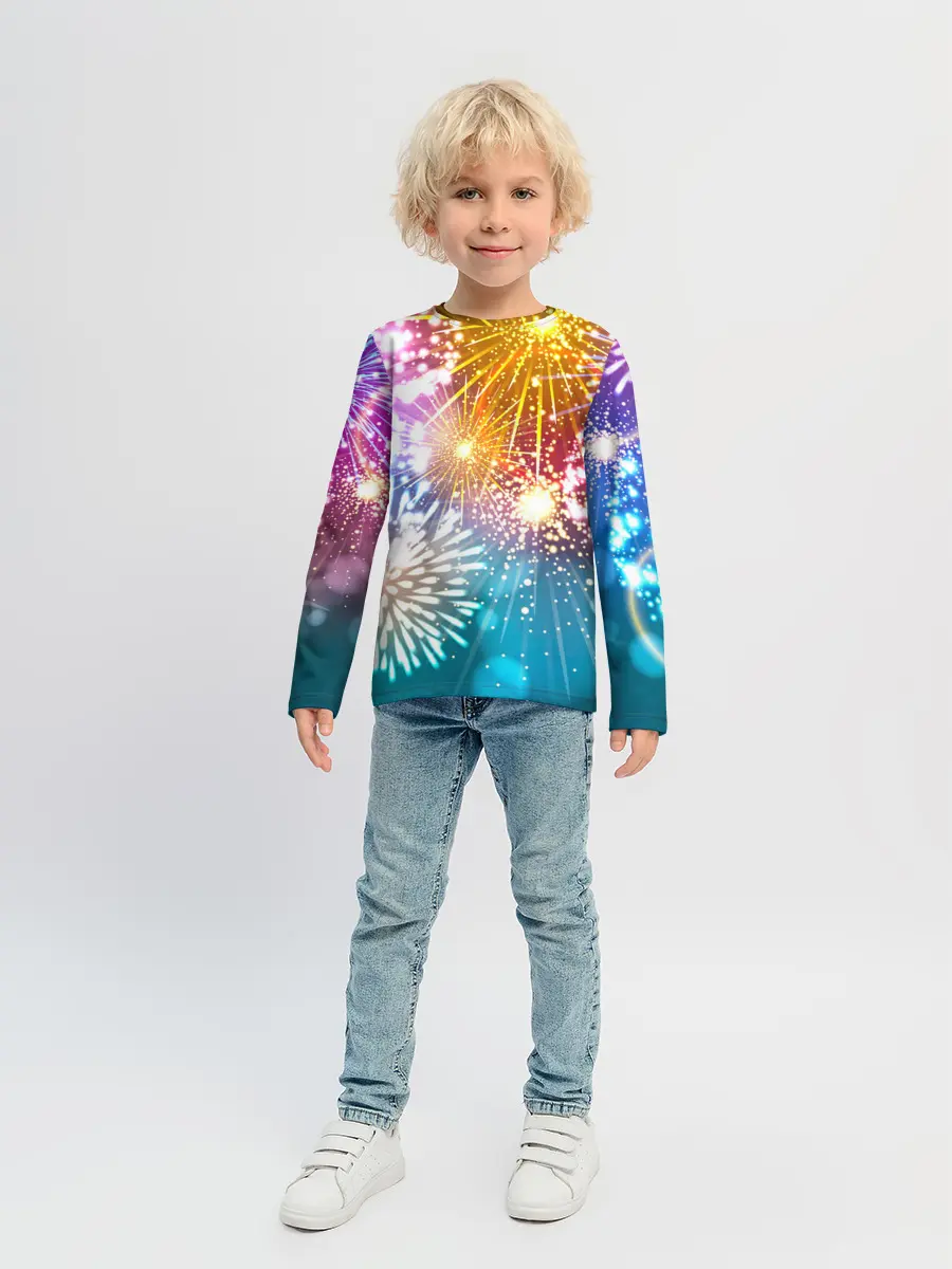 Детский лонгслив / Атмосфера праздника, яркий салют