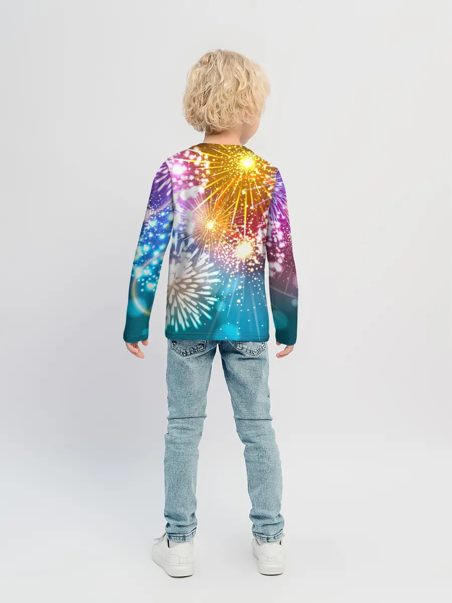 Детский лонгслив / Атмосфера праздника, яркий салют