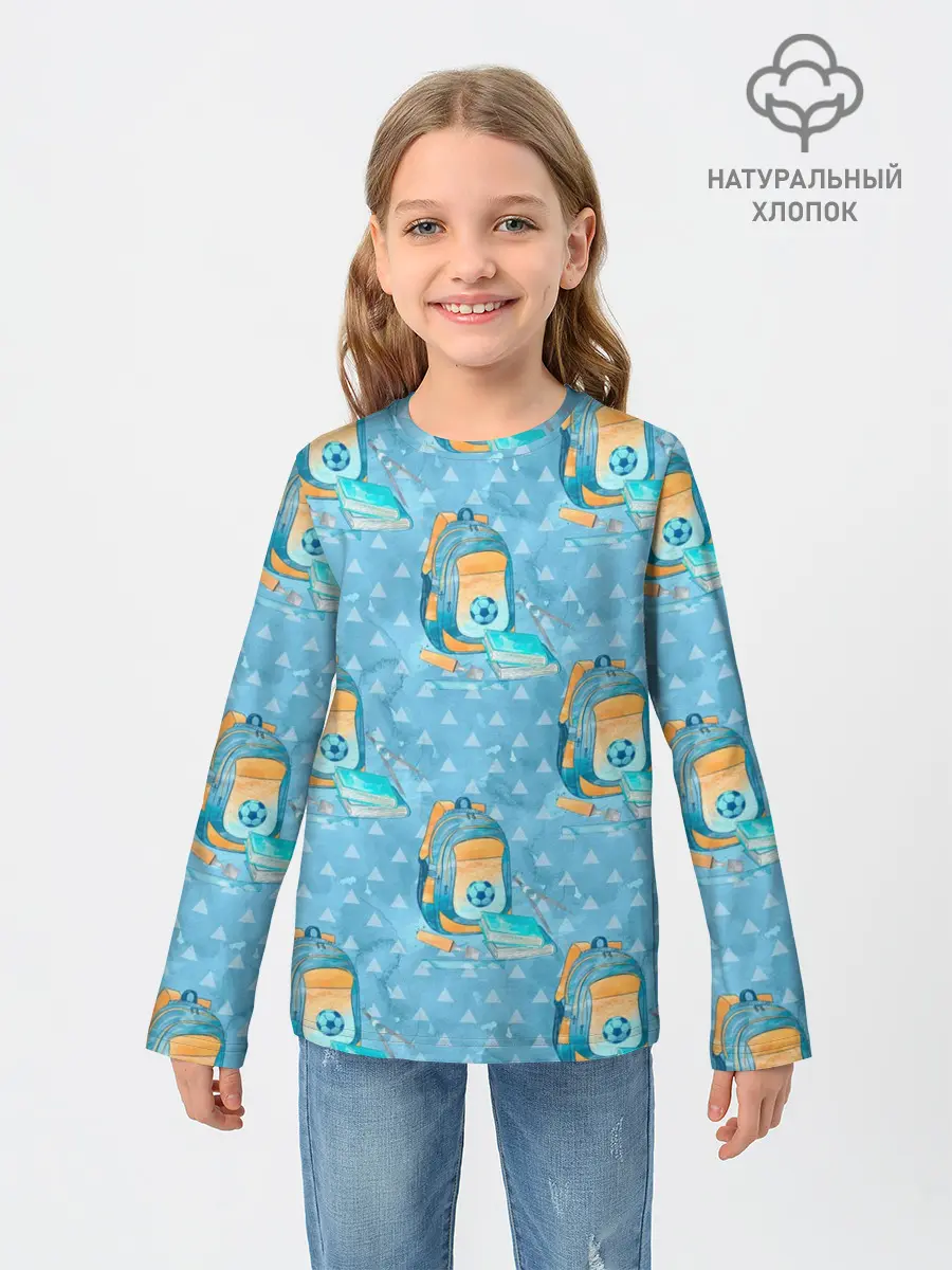 Детский лонгслив / Школьник - футболист