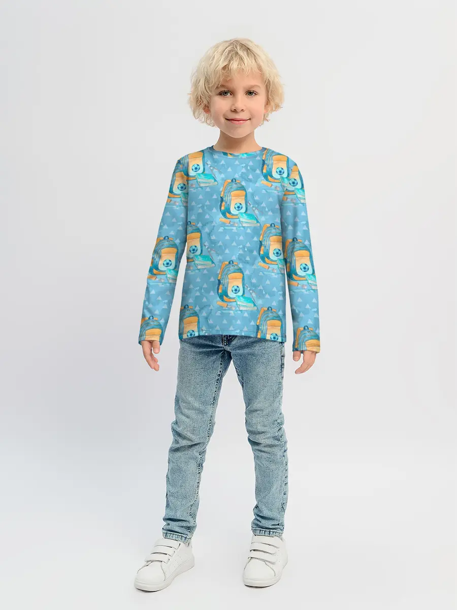 Детский лонгслив / Школьник - футболист