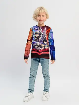 Детский лонгслив / Черный клевер герои и вселенная Аста Юно