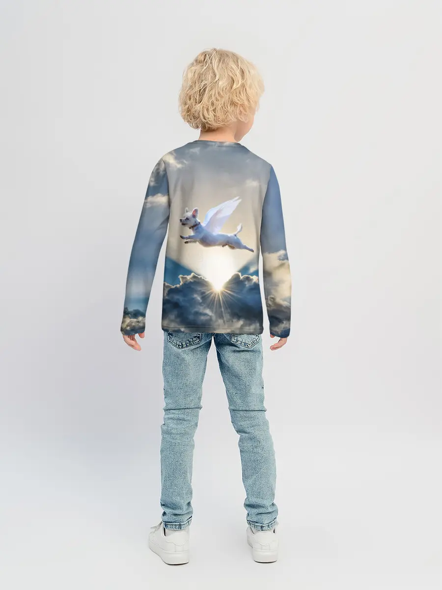 Детский лонгслив / Ангельский пес