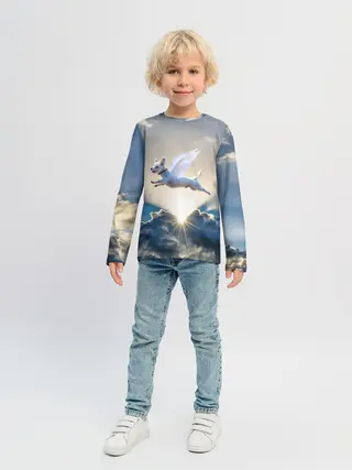 Детский лонгслив / Ангельский пес