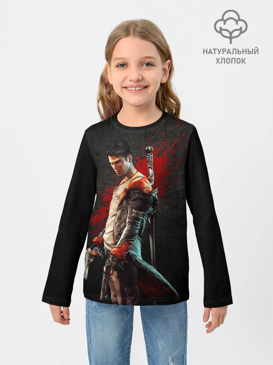 Детский лонгслив / Black Dante