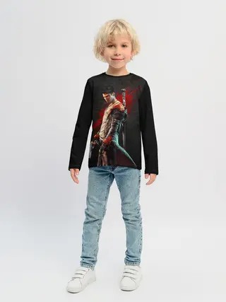 Детский лонгслив / Black Dante