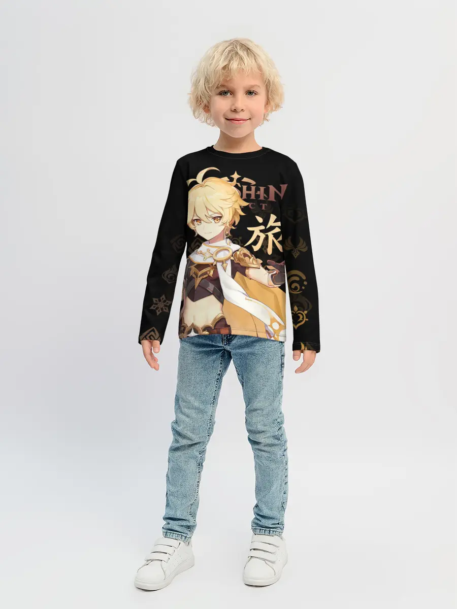 Детский лонгслив / Путешественник / Genshin Impact