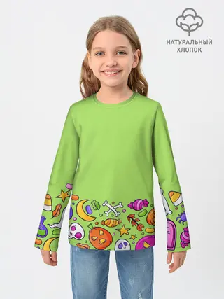 Детский лонгслив / Halloween art