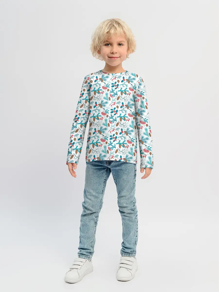 Детский лонгслив / Морозная Зимняя Свежесть