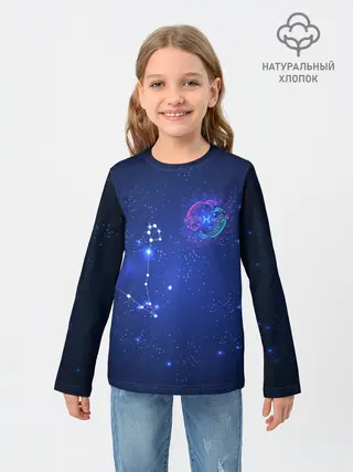 Детский лонгслив / Знак зодиака - Рыбы