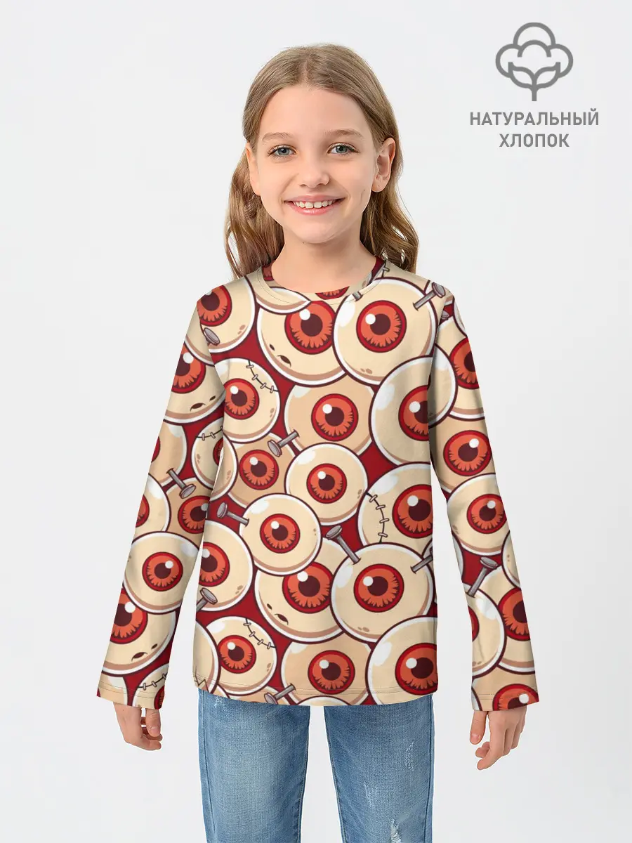 Детский лонгслив / Zombie Глаза