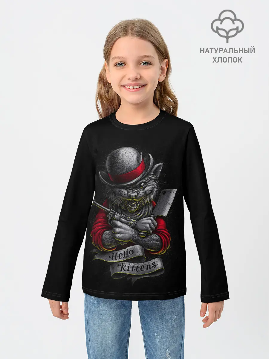 Детский лонгслив / КОТ ДЖЕНТЕЛЬМЕН