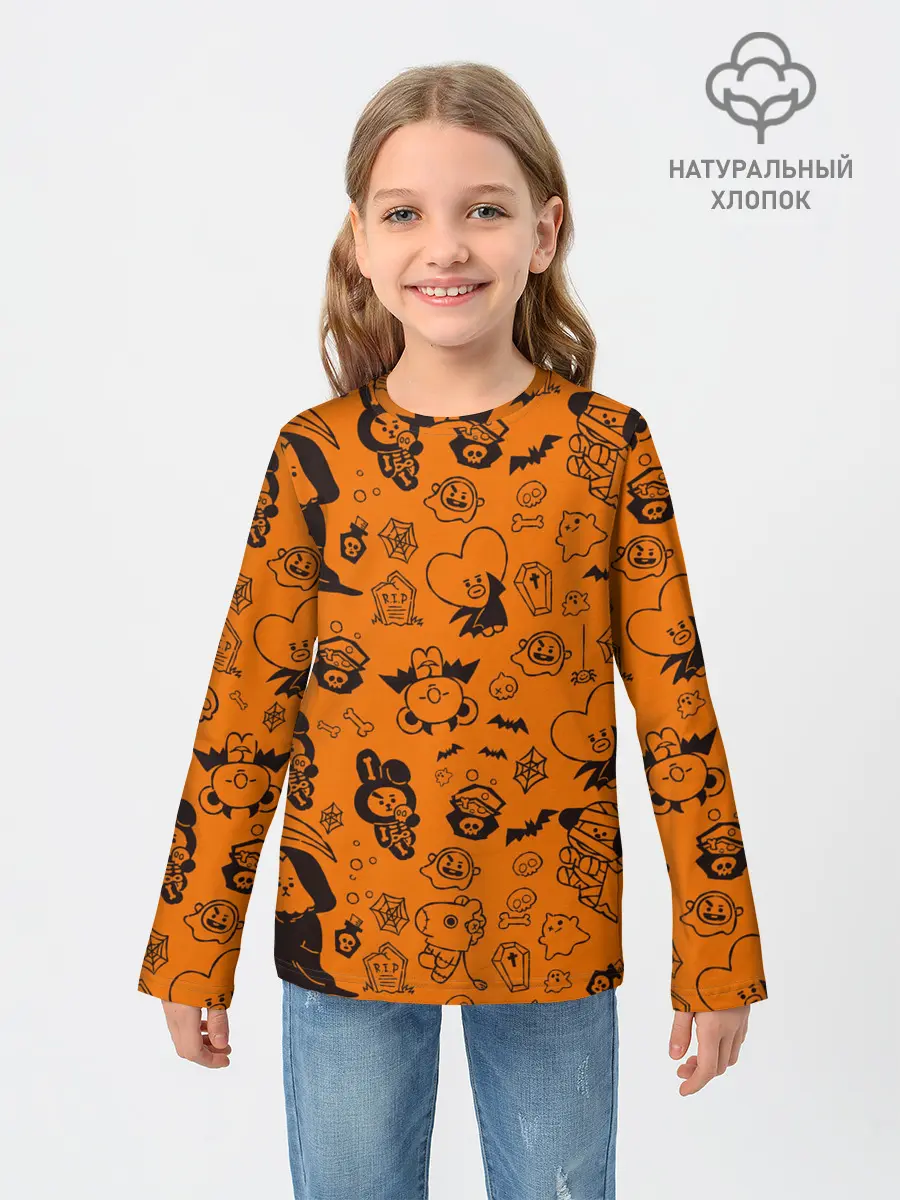 Детский лонгслив / Spooky Halloween BT21 | BTS