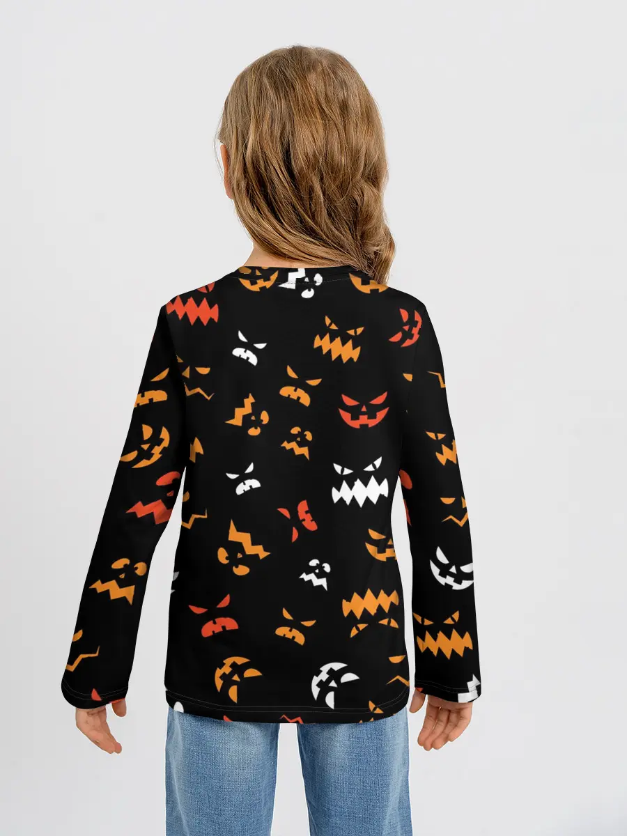 Детский лонгслив / Разный тыквенсон