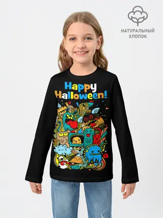 Детский лонгслив / Монстры празднуют Хеллоуин