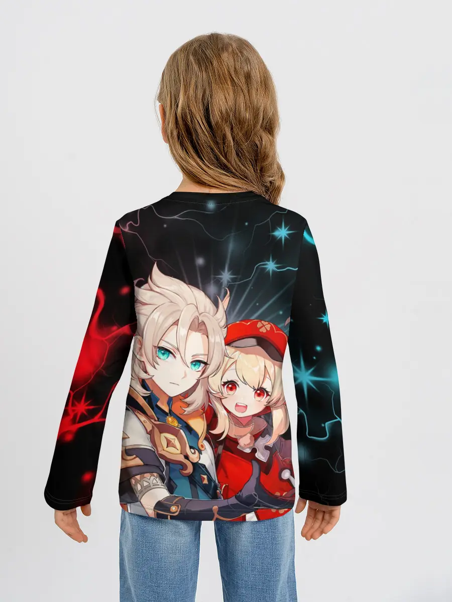 Детский лонгслив / Альбедо и Кли, Genshin Impact