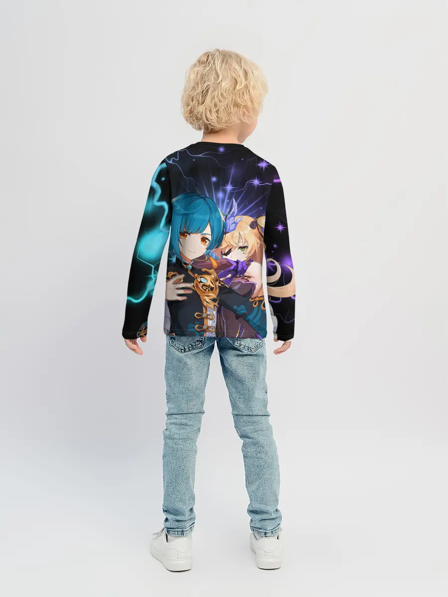 Детский лонгслив / Фишль и Син Цю, Genshin Impact
