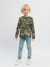 Детский лонгслив / Именной камуфляж Колян