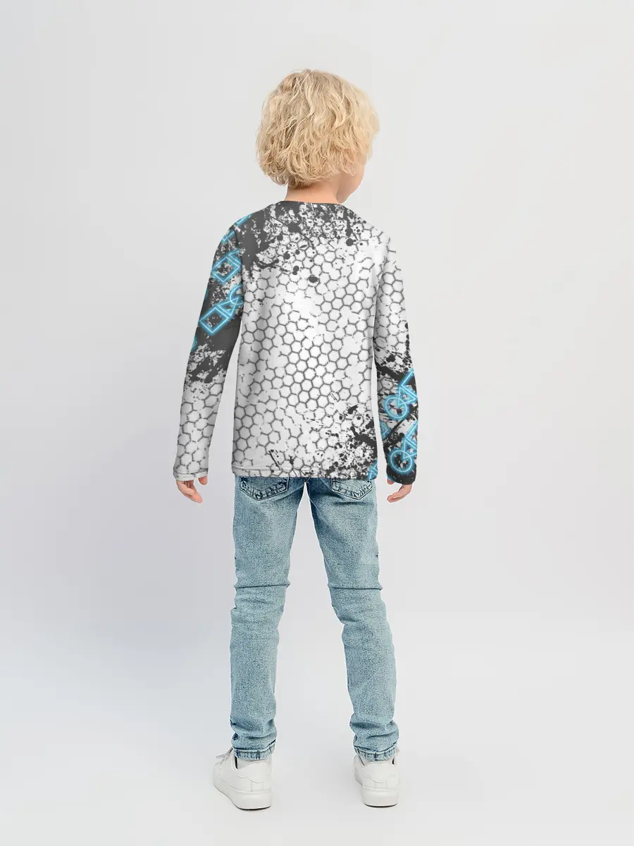 Детский лонгслив / Игра в кальмара Неон