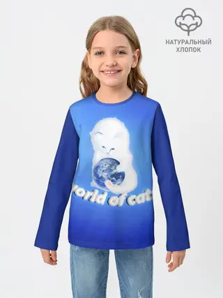 Детский лонгслив / World of Cats