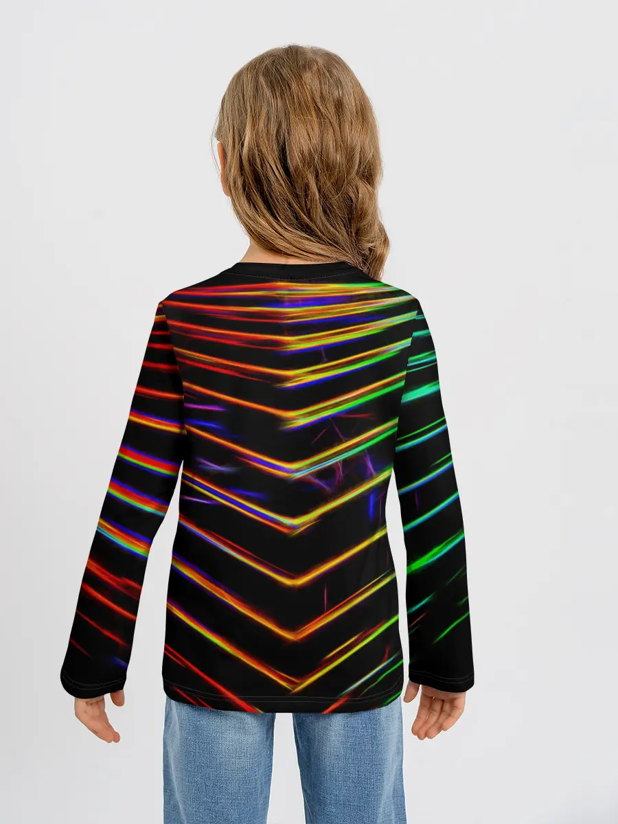 Детский лонгслив / Неоновый угол