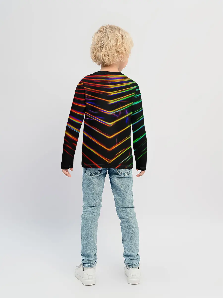 Детский лонгслив / Неоновый угол